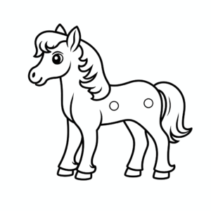 Dibujo de buen caballo para colorear