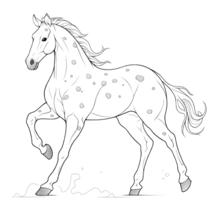 Dibujo de caballo appaloosa para colorear