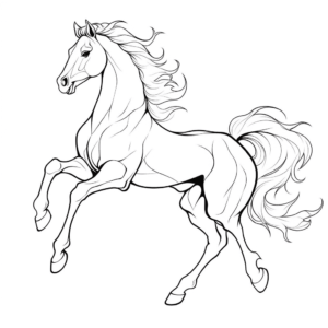 Dibujo de caballo de cría para colorear