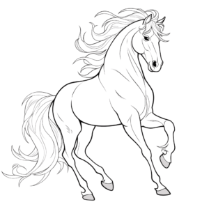 Dibujo de caballo de verdad para colorear