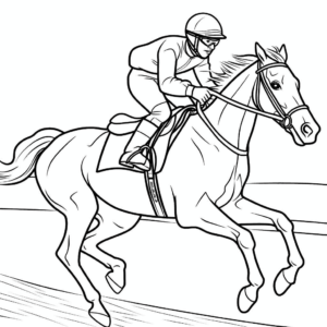 Dibujo de caballo del derby de kentucky para colorear