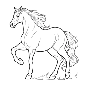 Dibujo de caballo detallado para colorear