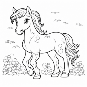 Dibujo de caballo dibujo imprimible para colorear