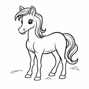 Dibujo de caballo empático para colorear