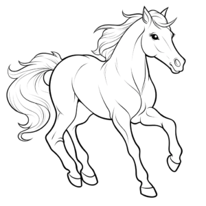 Dibujo de caballo pinto para colorear