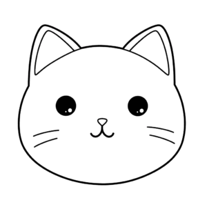 Dibujo de cara de gato para colorear