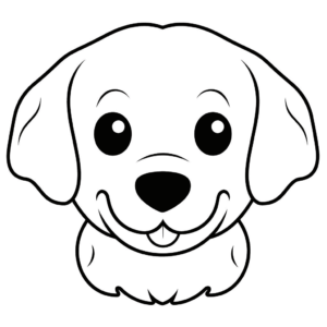 Dibujo de cara de perro para colorear