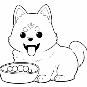 Dibujo de comida para perros para colorear