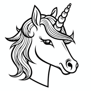 Dibujo de cuerno de unicornio para colorear