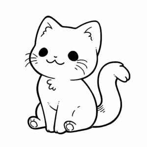 Dibujo de día del gato para colorear