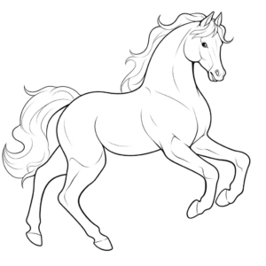 Dibujo de dibujo de caballo gratis para colorear