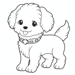 Dibujo de dibujo gratis de perro para colorear