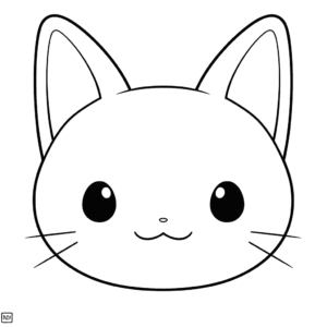 Dibujo de emoji de gato para colorear