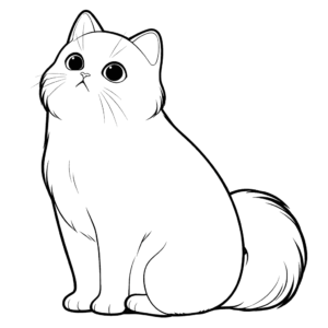 Dibujo de gato adulto para colorear