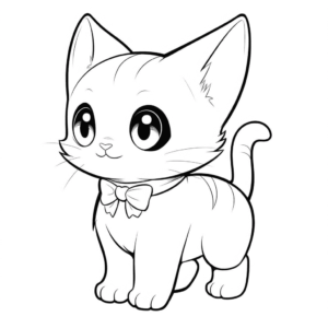 Dibujo de gato bebé para colorear