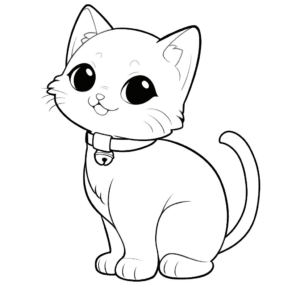 Dibujo de gato imprimible gratis para colorear