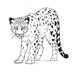 Dibujo de gato leopardo para colorear