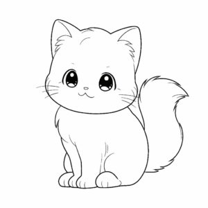 Dibujo de gato libre para colorear