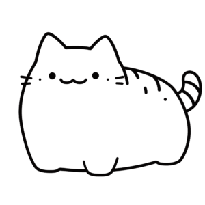 Dibujo de gato pusheen para colorear