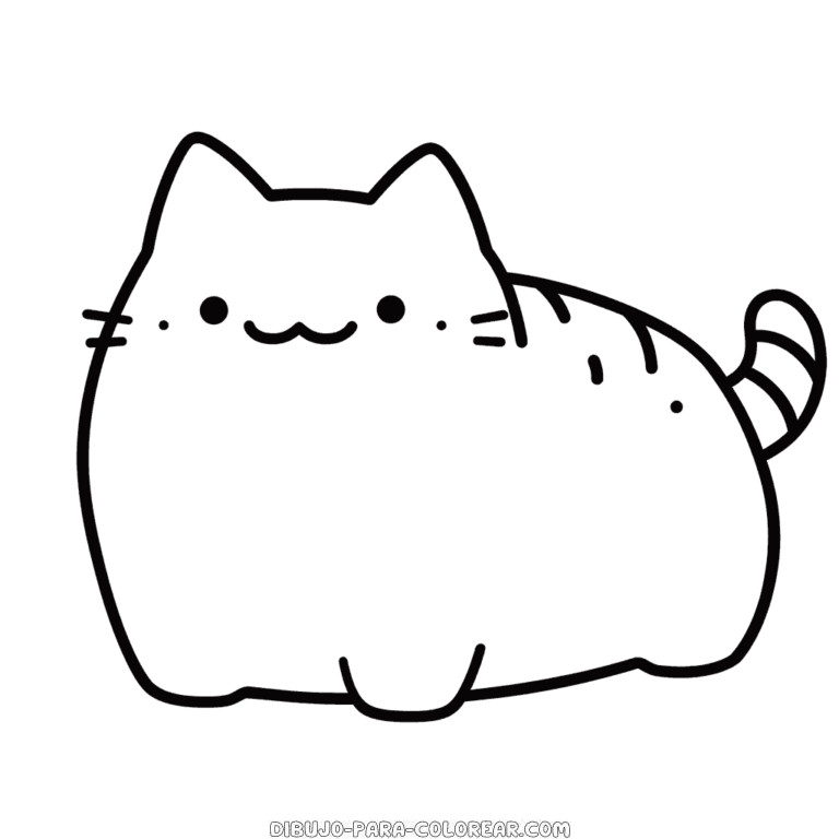 Dibujo De Gato Pusheen Para Colorear Dibujo Para Colorear