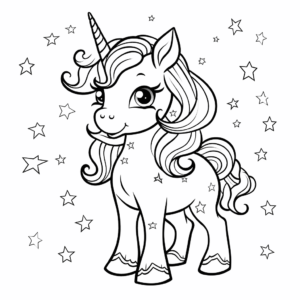 Dibujo de hada unicornio para colorear