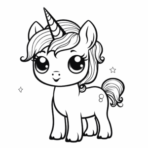 Dibujo de hola gatito unicornio para colorear