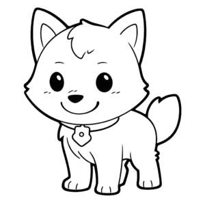 Dibujo de imprimir perro gratis para colorear