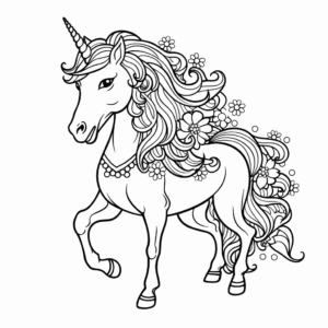 Dibujo de libro para colorear unicornio para colorear