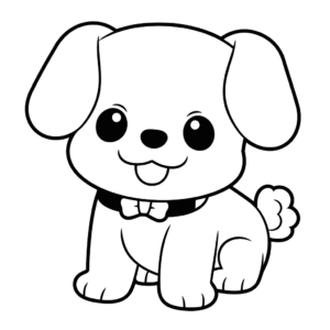 Dibujo de lindo perro para colorear