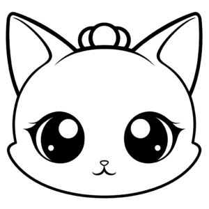 Dibujo de maquillaje para gatos para colorear