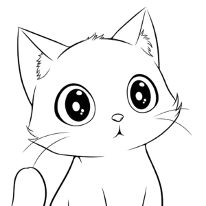 Dibujo de meme del gato para colorear