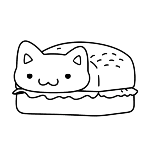 Dibujo de nyan cat para colorear