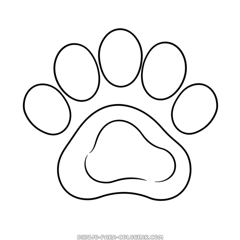 Dibujo de pata de perro para colorear | Dibujo para Colorear