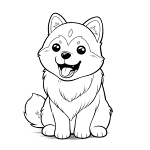 Dibujo de perro alaskan malamute para colorear