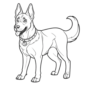 Dibujo de perro belga malinois para colorear