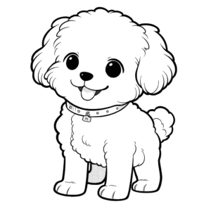 Dibujo de perro bichon frise para colorear