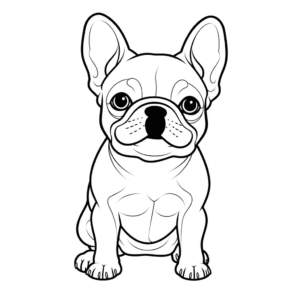 Dibujo de perro bulldog francés para colorear