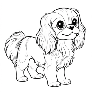 Dibujo de perro cavalier king charles spaniel para colorear