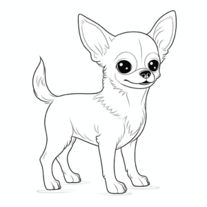 Dibujo de perro chihuahua para colorear