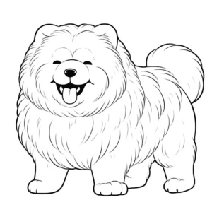 Dibujo de perro chow chow para colorear