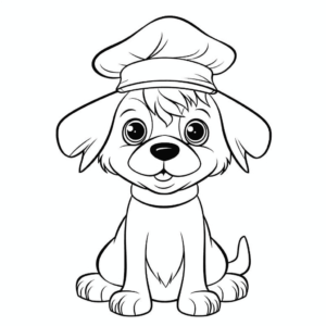 Dibujo de perro cocinero para colorear