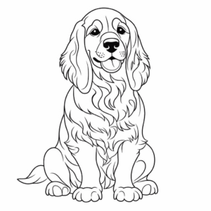 Dibujo de perro cocker spaniel para colorear