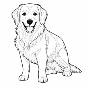 Dibujo de perro golden retriever para colorear