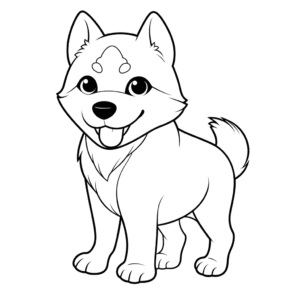 Dibujo de perro husky para colorear