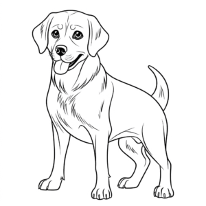 Dibujo de perro labrador retriever para colorear