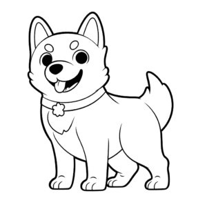 Dibujo de perro para colorear para colorear