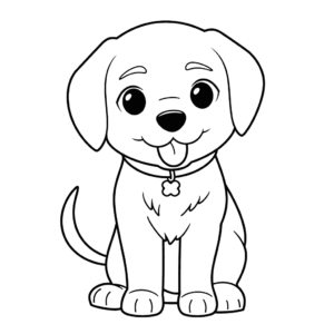 Dibujo de perro para imprimir para colorear