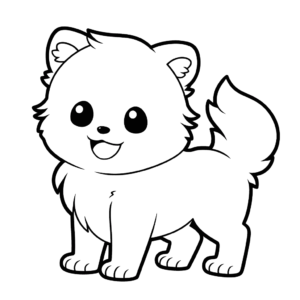 Dibujo de perro pequeño para colorear