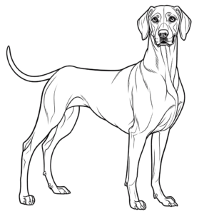 Dibujo de perro rhodesian ridgeback para colorear