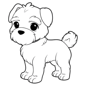 Dibujo de perro schnauzer miniatura para colorear